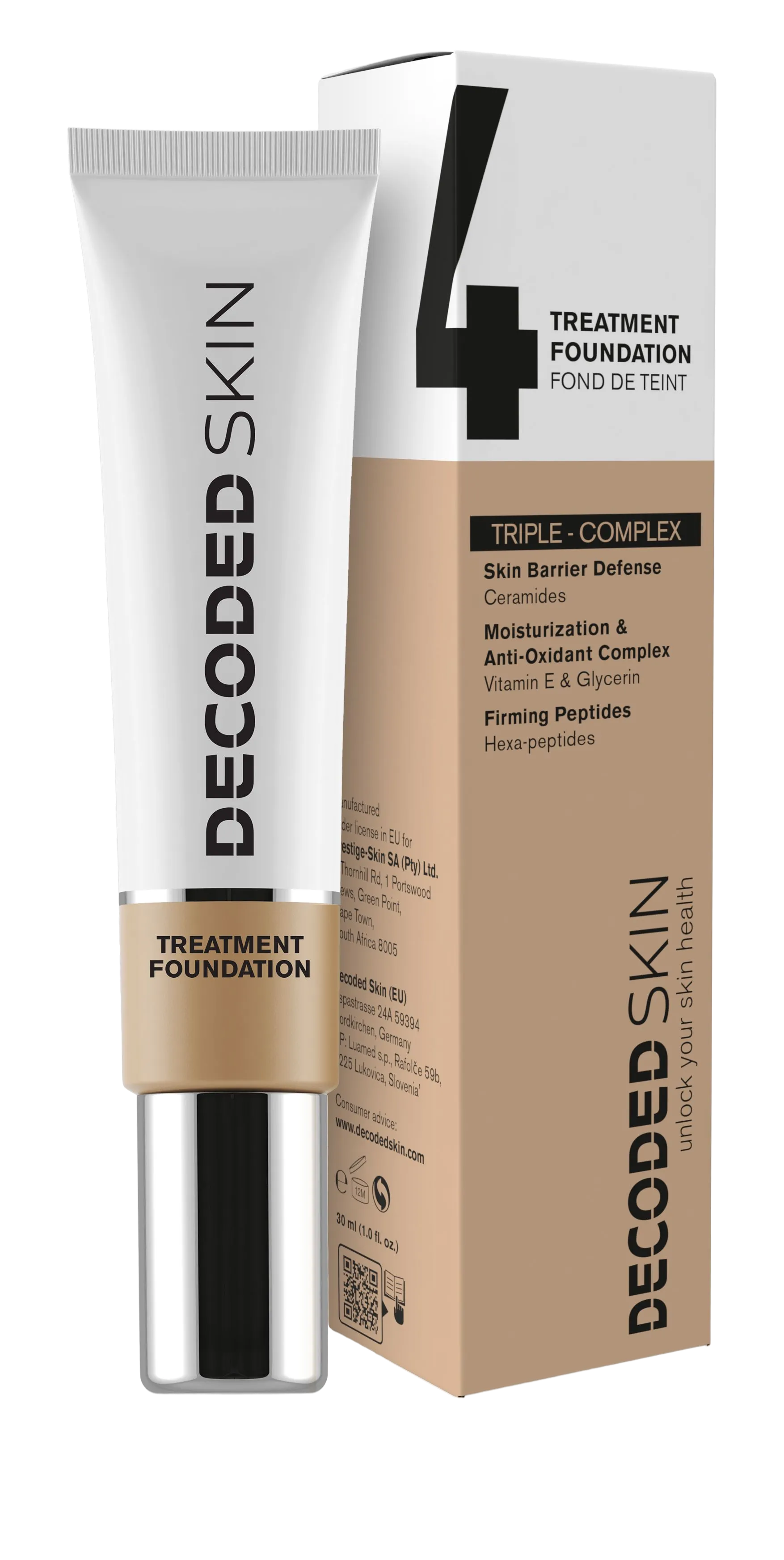Foundation shade 4, Medium to tanned