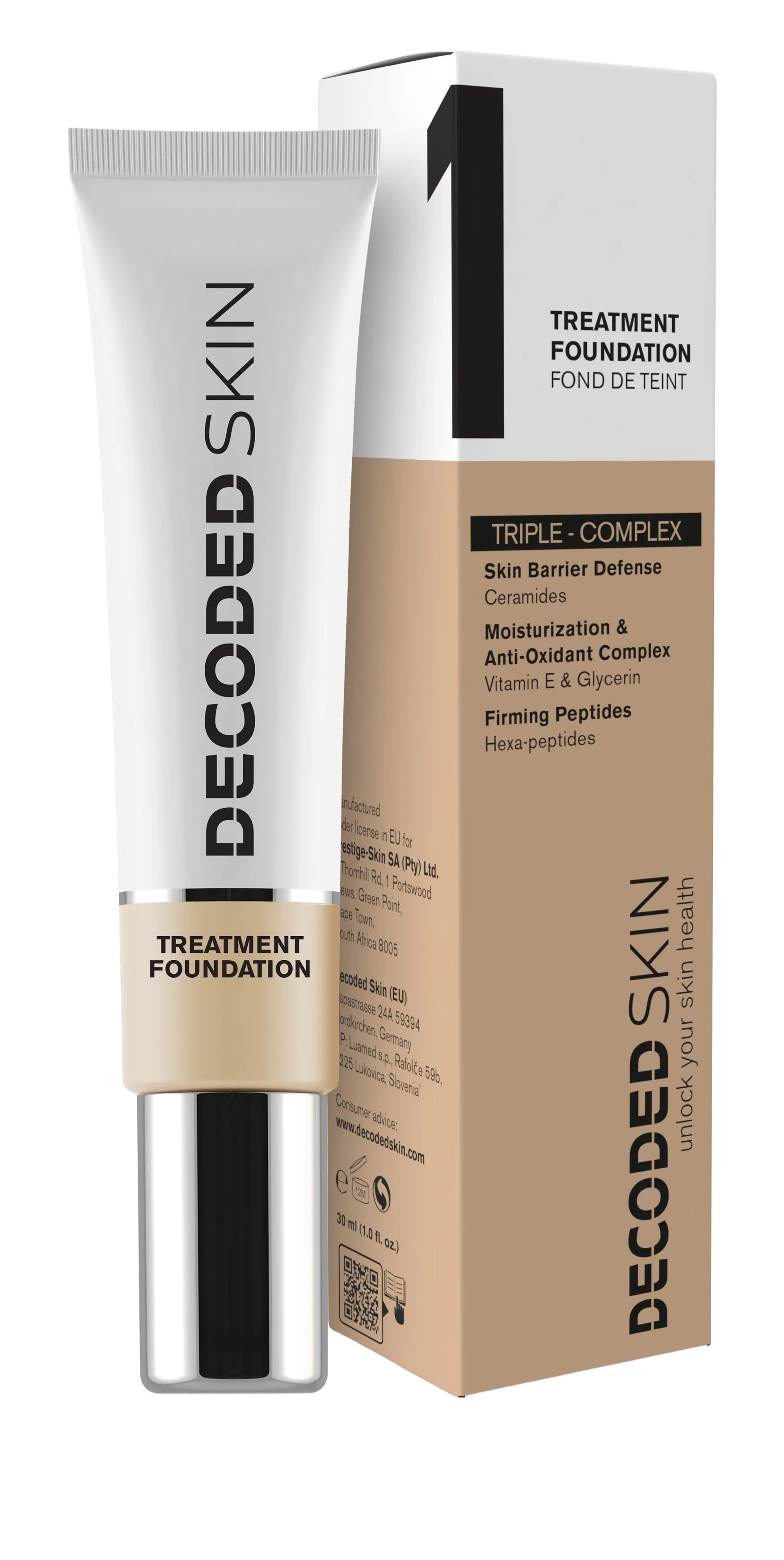 Foundation shade 1, Ivory to light